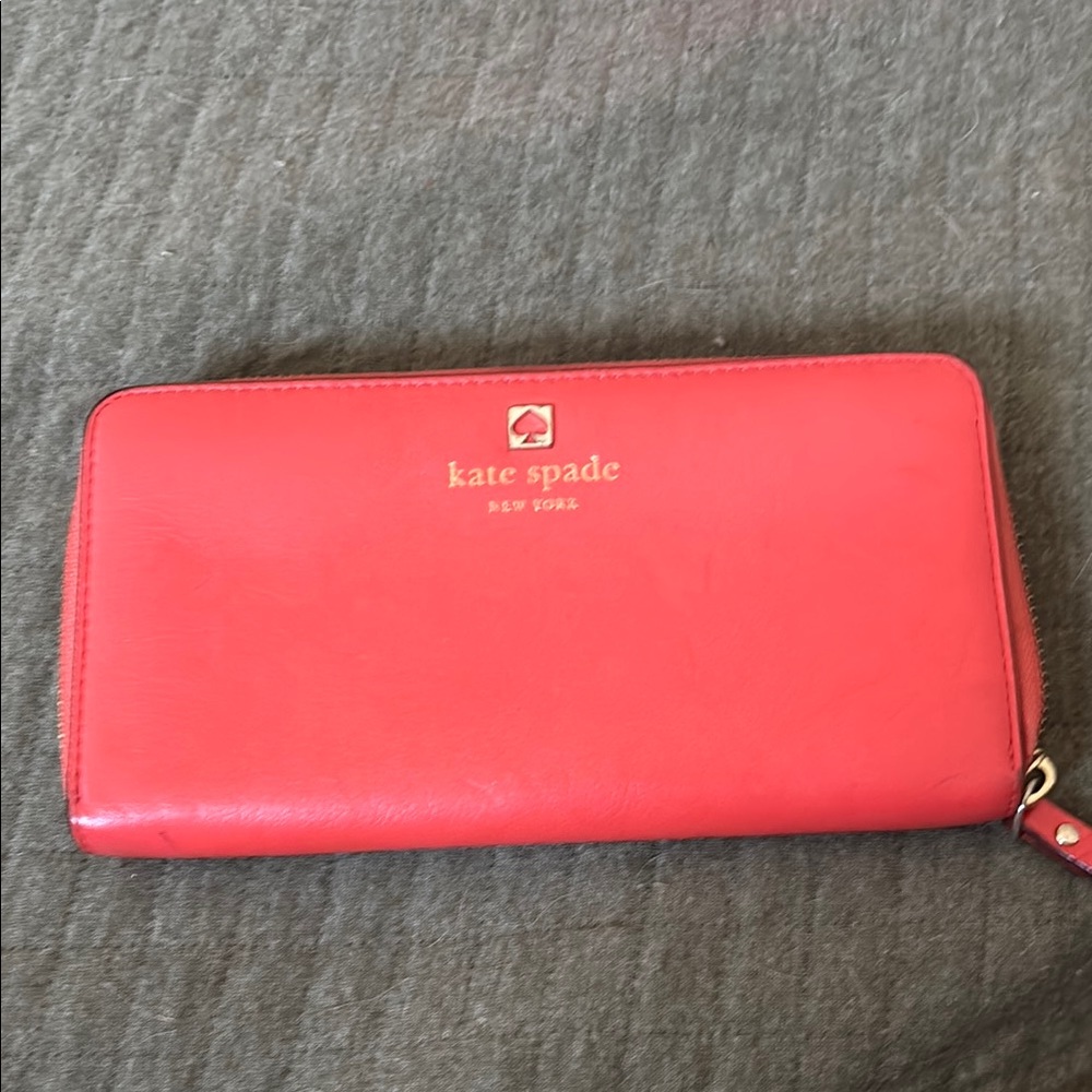 Kate Spade Coral Zip-Around Wallet